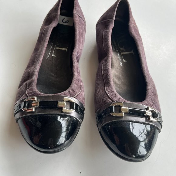 AGL ATTILIO GIUSTI Leombruni Black Toe Cap Ballet Flats Womens EU 36 US … - Picture 2 of 5